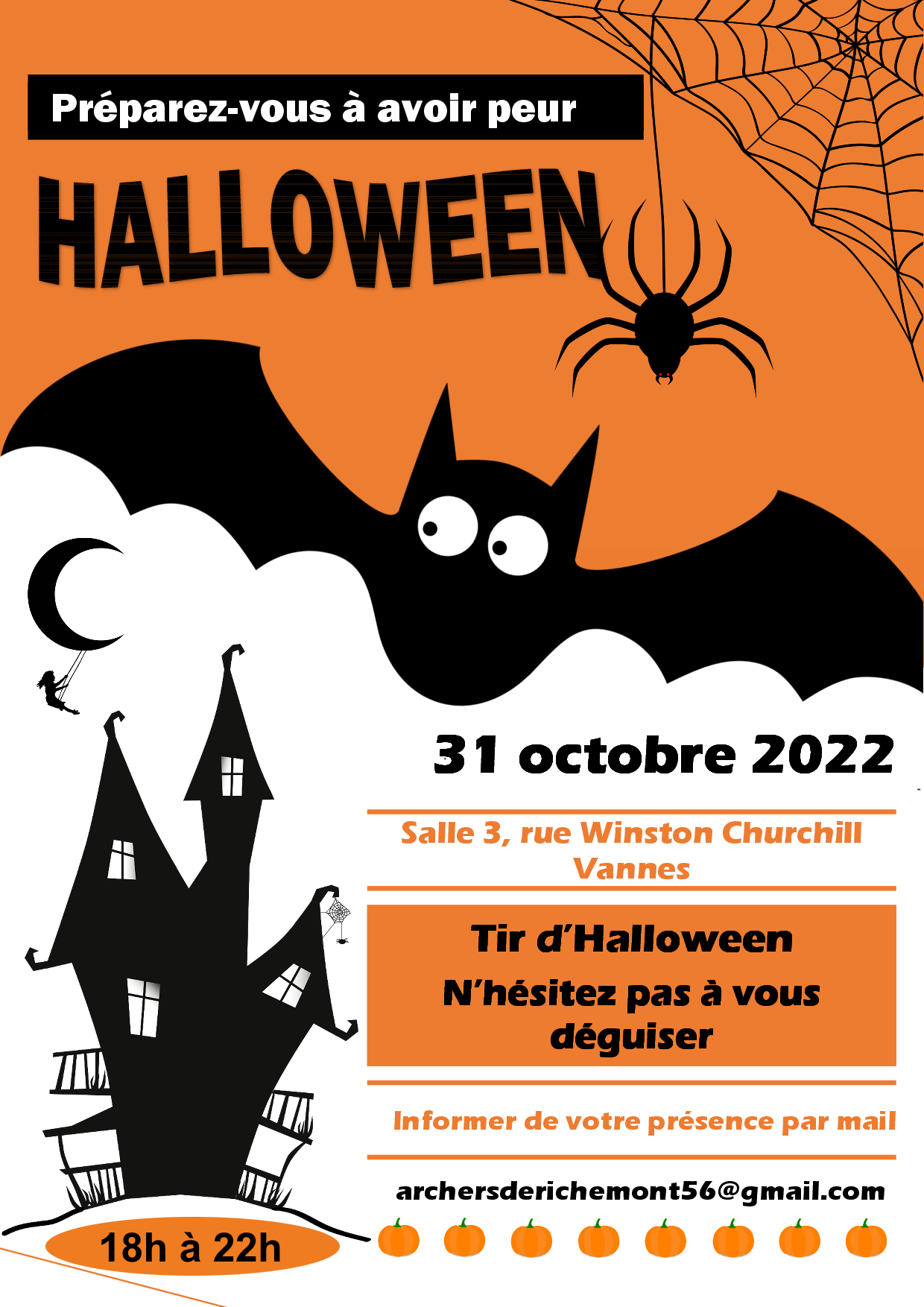 Soirée Halloween, lundi 31 octobre 2022