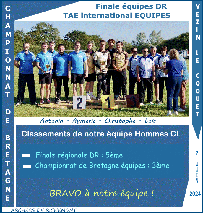 Championnat de Bretagne TAE international par équipes + finale régionale équipes DR