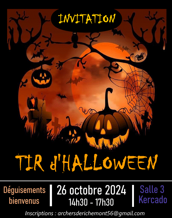 Invitation au Tir d’Halloween du 26 octobre 2024 – évènement interne au club